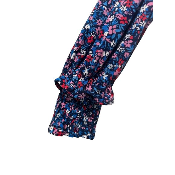 Draper James Ditsy Floral Jersey Midi Dress Size 1X Ruffles Ballon Sleeve Modest - Picture 14 of 16